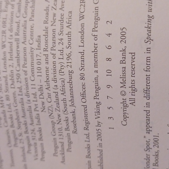 4/$30 The Wonder Spot by Melissa Bank - Hardcover With Book Jacket - Picture 5 of 5